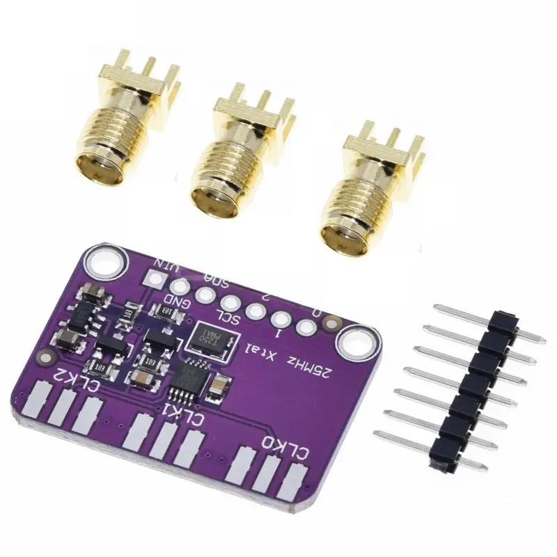 

Плата для генератора часов Si5351A Si5351 I2C, постоянный ток 3-5 В, 5351-160 МГц