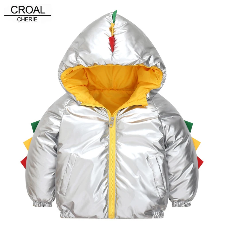 

CROAL CHERIE Dinosaur Winter Jackets For Toddler Boys Coat Kids Warm Outerwear Coats For Baby Girls Clothes Newborn Jackets