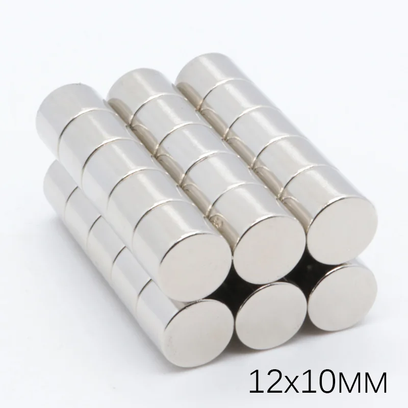 

50Pcs 12x10mm N35 Small Disc Round Magnetic Magnet Super Strong Powerful Rare Earth Neodymium permanent Magnets 12*10mm