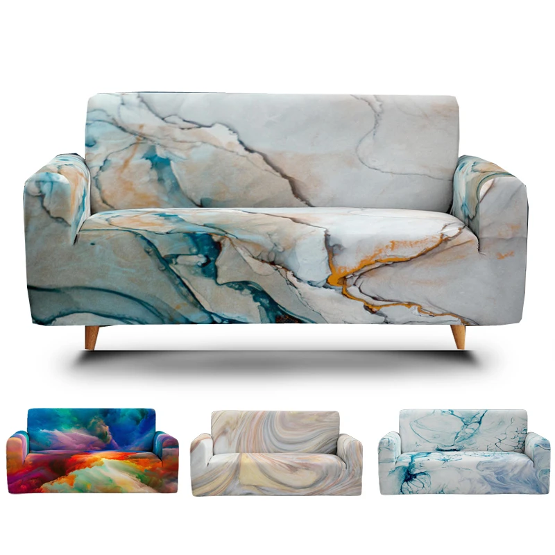 Комплект чехлов для дивана из полиэстера с 3D рисунком в полоску универсальное