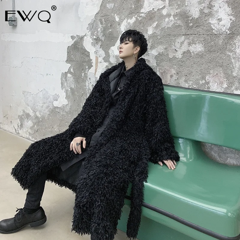 EWQ/ осенне-зимняя мужская одежда, длинное японское пальто для мужчин и женщин, ветровка с перьями, мужская куртка с капюшоном A211