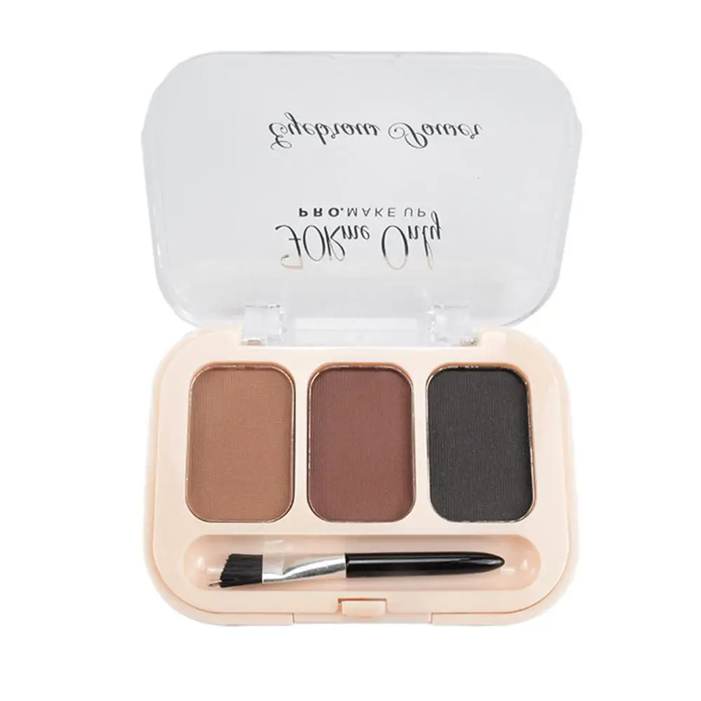 3 цвета для увеличения бровей водостойкая пудра пигментная палитра макияж глаз