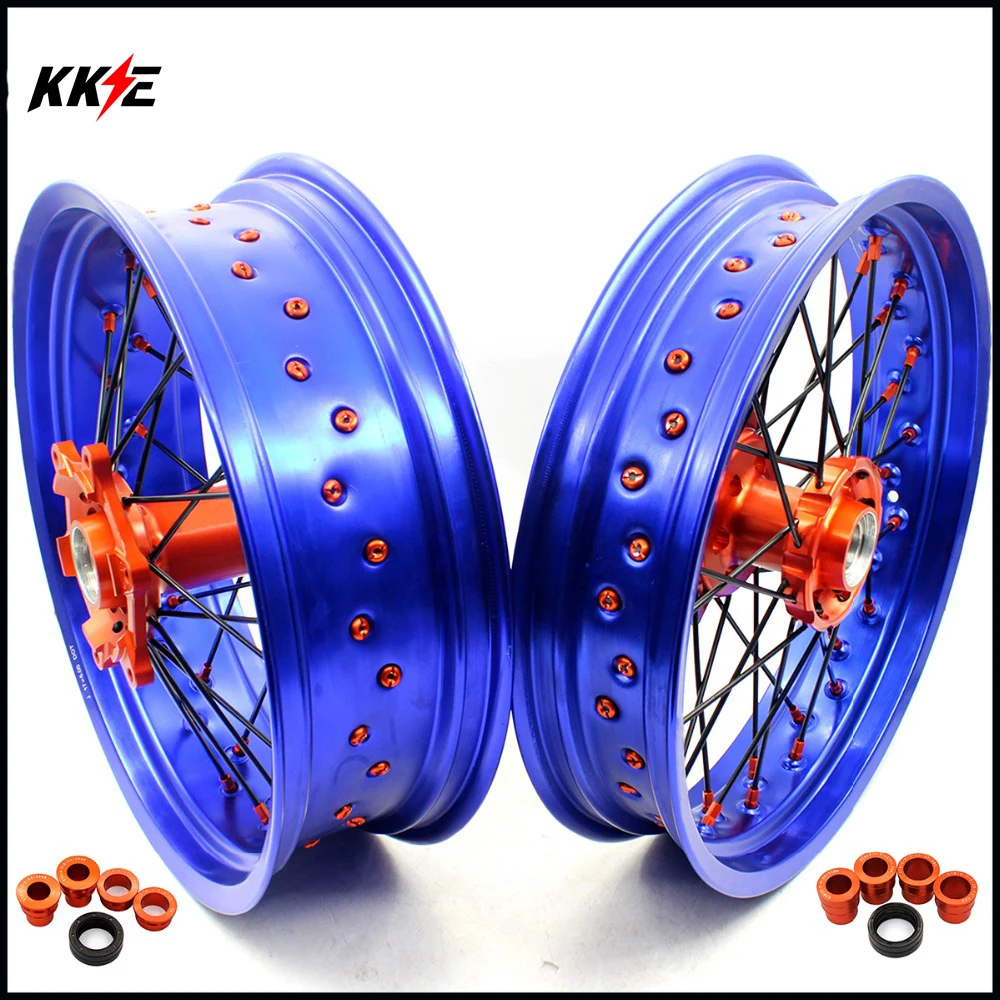 3 5/5 0 17IN. Supermoto колеса Supermotard обод набор для KTM EXC EXCF XC XCW XCF SX SXF 125 250 350 450 530 300 150 200
