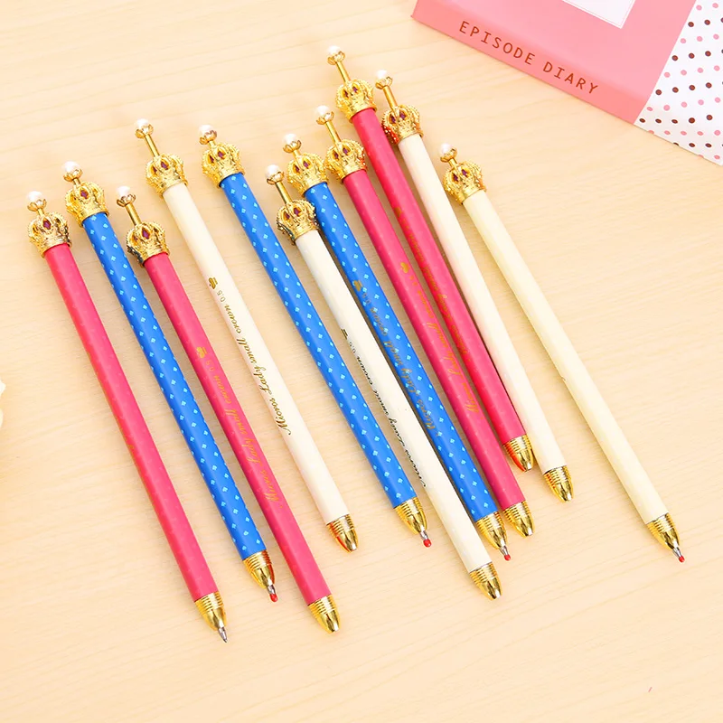 Новая милая Шариковая ручка с короной новые детские школьные канцелярские