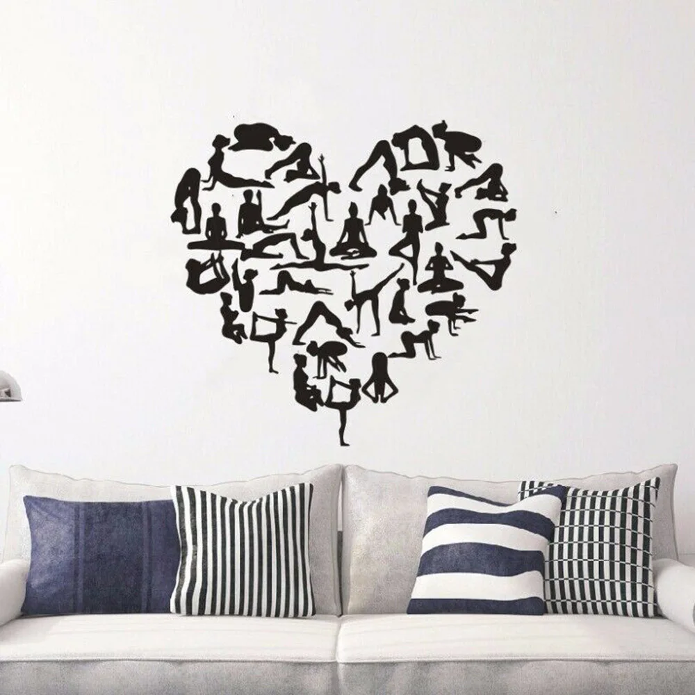 Декоративные виниловые наклейки на стену в форме сердца для гостиной и спальни |