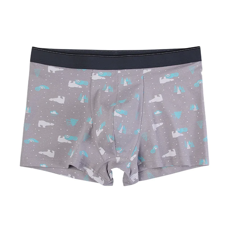 

3PCS High Quality Men's Panties Cotton Mens Underwear Breathable Sexy Underpants Comfortable Mid-Waist Print Boxers