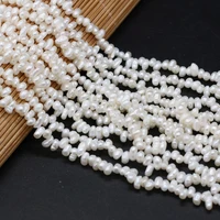 natural freshwater pearls beaded white notoginseng hole loose beads for jewelry making diy necklace bracelet accessories 14