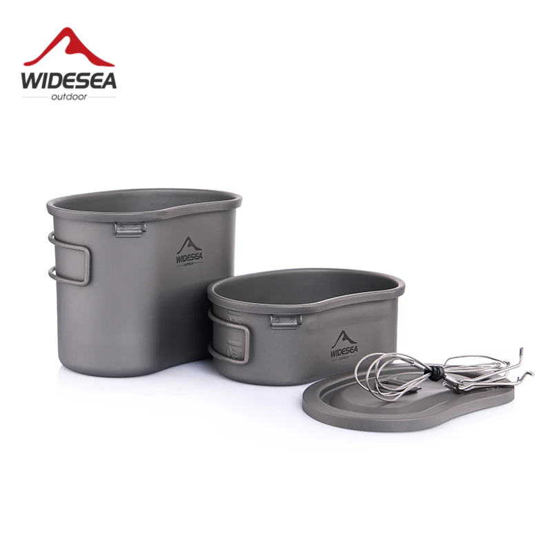 Столовая посуда Widesea из титана для кемпинга уличная армейская кастрюля сковорода