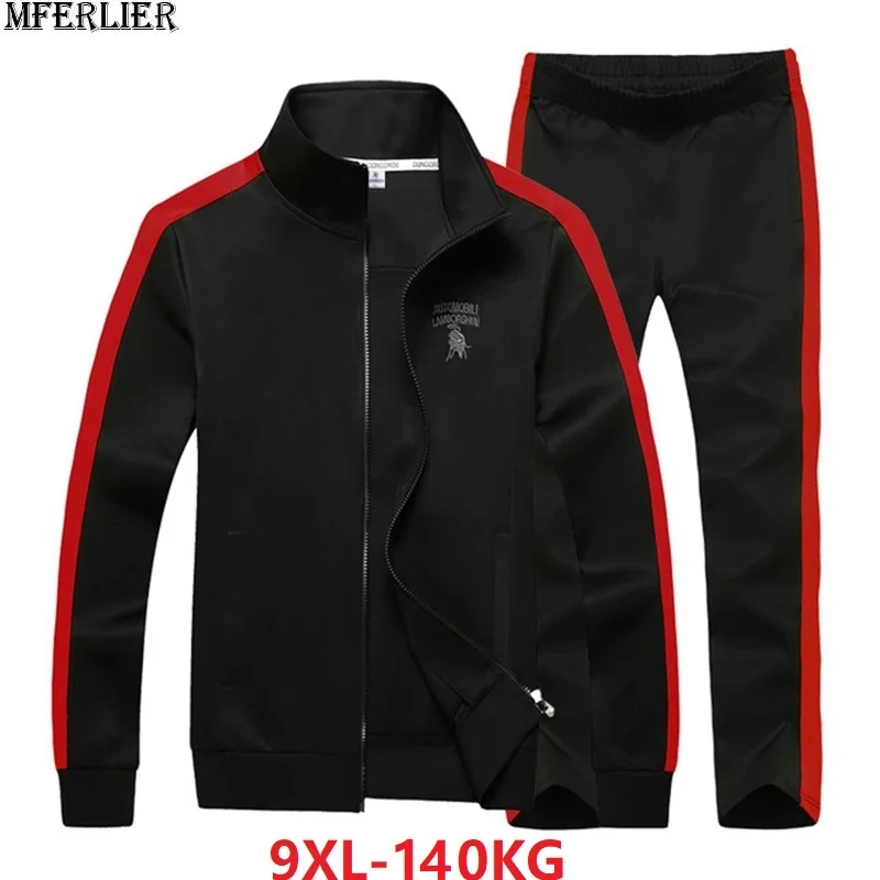 Большие размеры 6XL 7XL 8XL 9XL мужские спортивные повседневные куртки толстовки лоскутные куртки осенне-зимняя верхняя одежда пальто с буквенным принтом 54 56