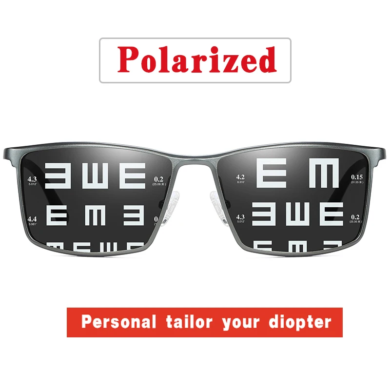 Мужские солнцезащитные очки при близорукости с диоптриями поляризационные по