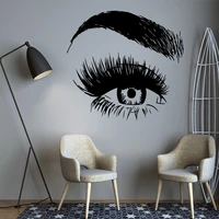 beauty salon lash and brows eyes vinyl wall stickers for bedroom living room home accessories decor self adhesive wallpaper