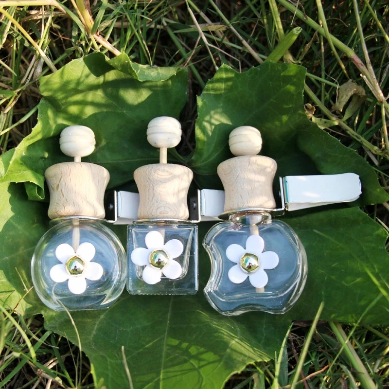 Пустой стеклянный флакон зажим для автомобильной вентиляционной решетки