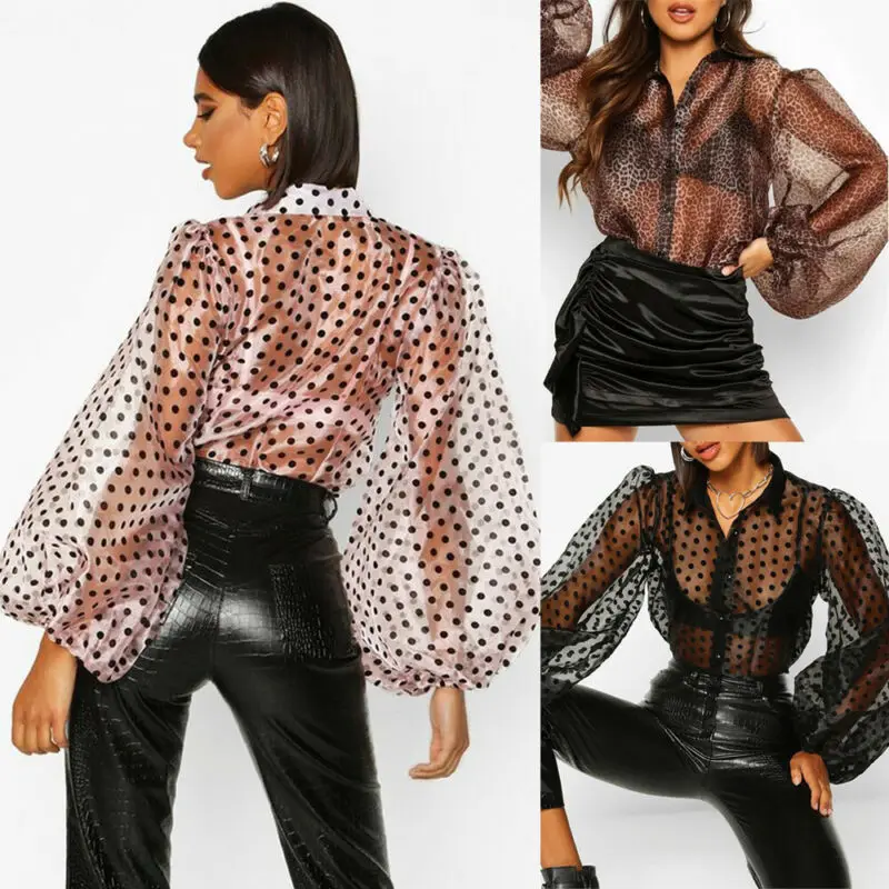 Женские леопардовые/в горошек Прозрачные Пляжные Купальники для отдыха