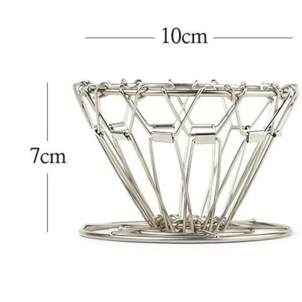 

Camping Folding Coffee Filter Holder Drip Rick Funnel Rack Strainer Accs