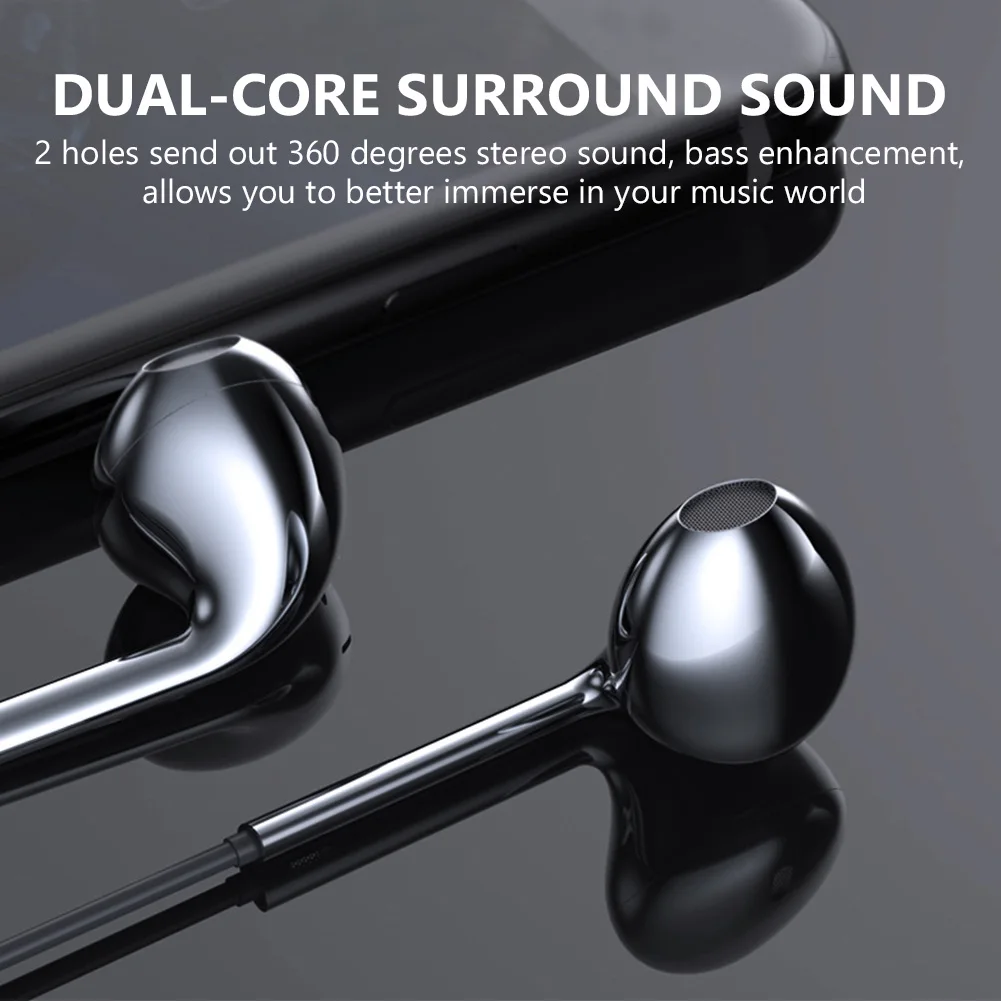 

Quad-core Stereo 3.5mm Wired Control Earphone Headset Headphones With Bass For IOS Android Phone Earphone Wire Stereo Headset