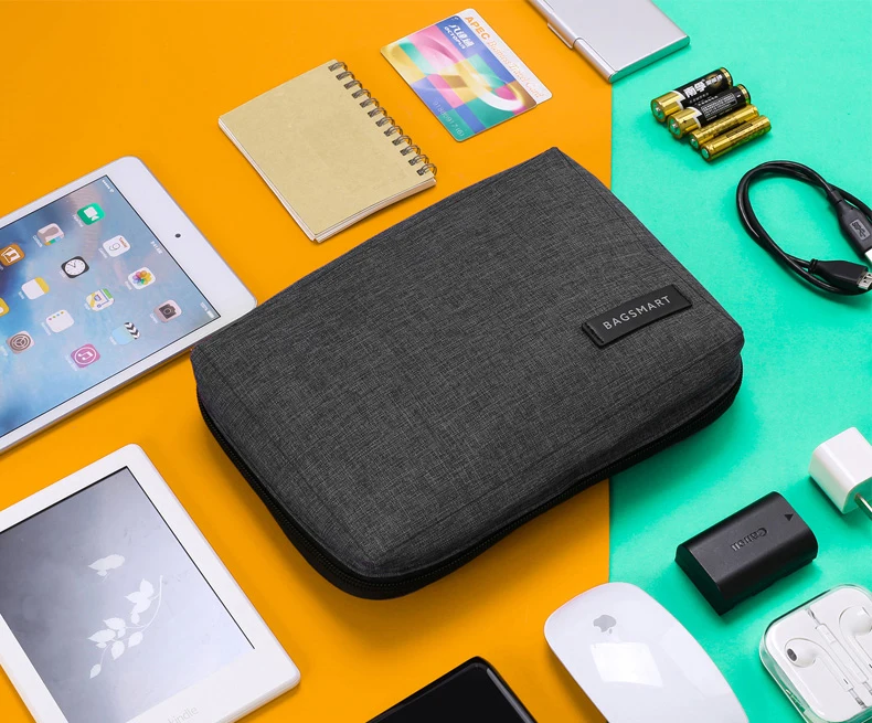 BAGSMART водонепроницаемый дорожный провод сумка электронные аксессуары сумка для iPhone наушники кабель для передачи данных SD карта USB
