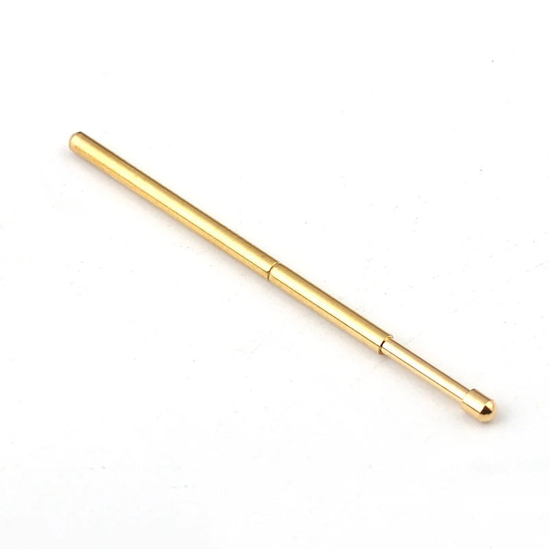 100PCS/Pack Gold-plated Head PA100-D2 Big Round Head Spring Test Pin 1.36mm Spring Thimble for Circuit Board Test