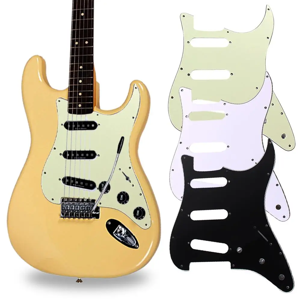 

3Ply SSS 11 Holes Strat Electric Guitar Pickguard for FD (All)