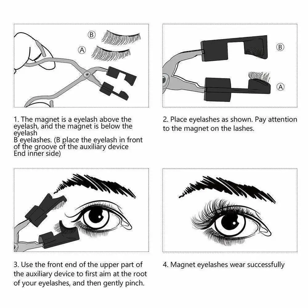 

Handmade Magnetic Eyelash Curler With Quantum Soft Eyelashes Set False Magnetic Easy Lashes Wear Magnetic To Set C5S3