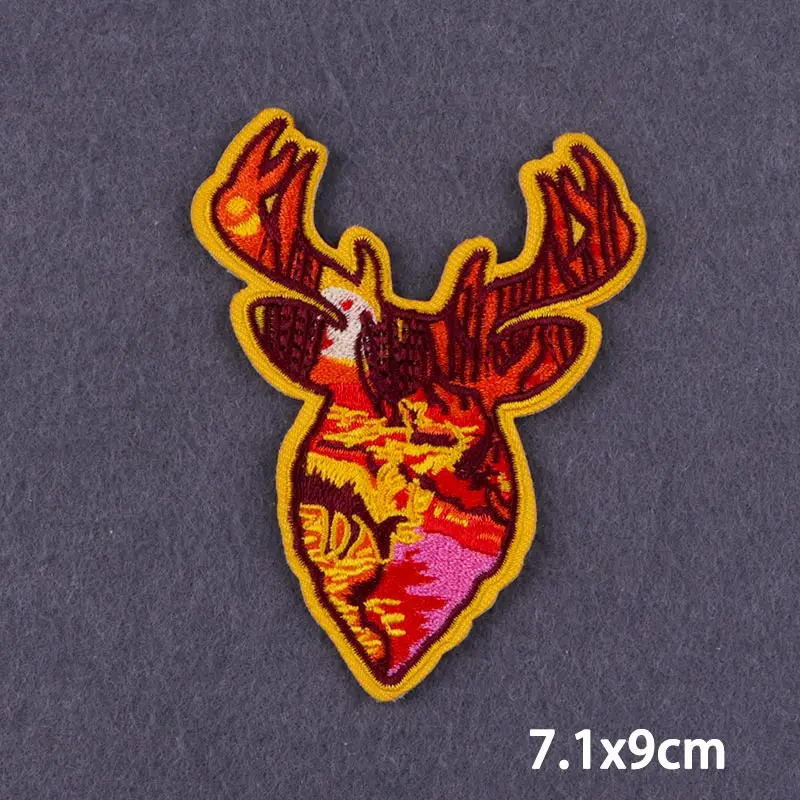 Патчи с вышивкой в виде оленя для путешествий и приключений патчи одежды