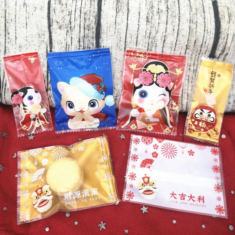 Lucky Cat корова подарочные пакеты китайский Новый год упаковочный пакет для выпечки