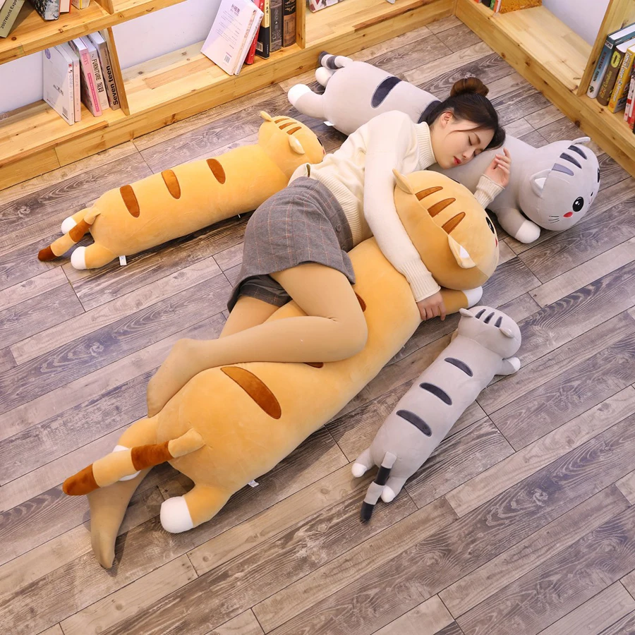 

Kawaii Soft Long Cat Pillows Cat Plush Toys Stuffed Bed Sleeping Pillow Kids Girls Christmas Gift Home Decor