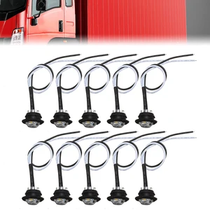 Универсальный габаритный фонарь, 10 шт., 0,75 дюйма, 3528, SMD круглые светодиодные, 3 светодиода, 12 В, 0,3 Вт