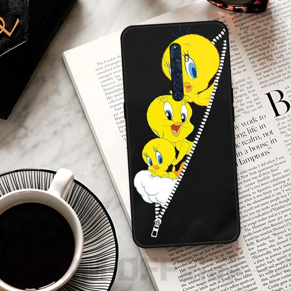 Мягкий черный чехол для телефона BaweiTE Cute Tweety Bird OPPO RENO 2Z R15pro R17pro Realme 2 2pro 3 3pro 5 5pro C2 |