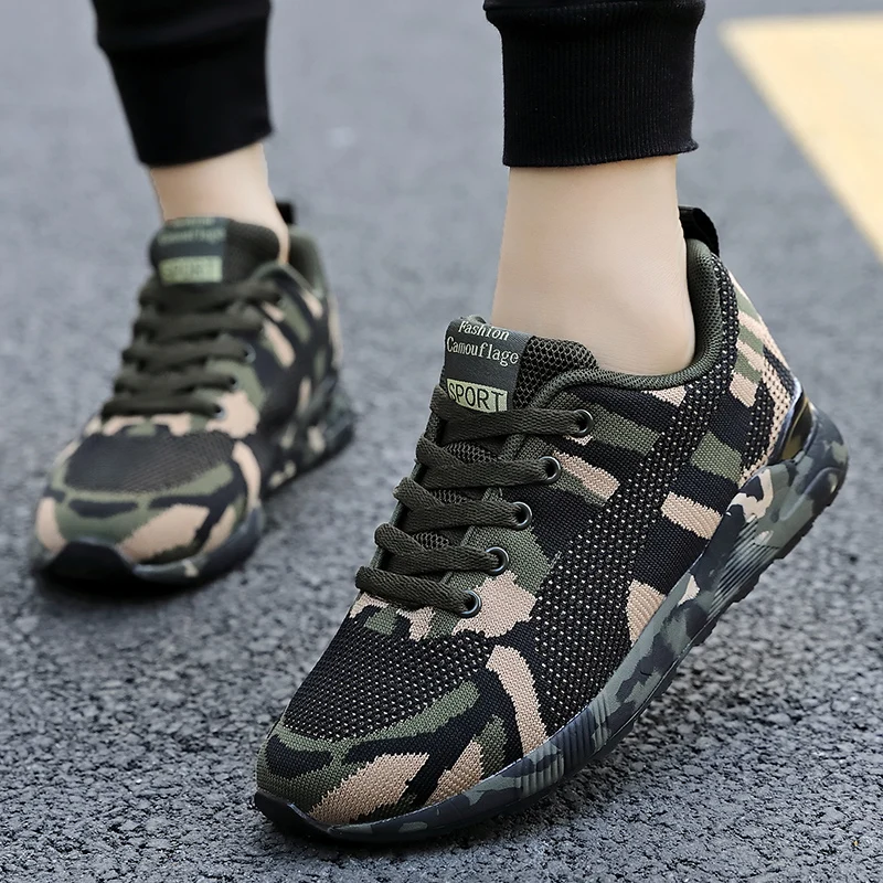 

Size 35-44 Camouflage Fashion Sneakers Women Flat Casual Shoes Sport Breathable Shoes Women Trainers XU156