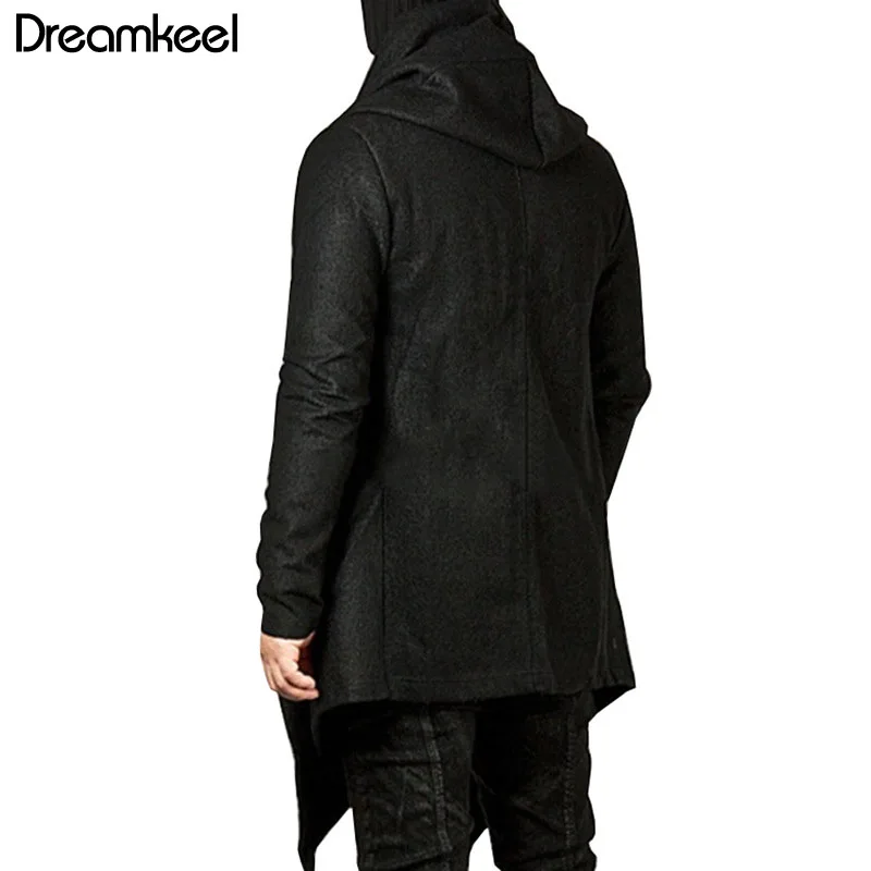 2019 new Men Hooded Sweatshirts Black Hip Hop Mantle Hoodies Fashion Jacket long Sleeves Cloak Man's Coats Outwear Hot Sale Y | Мужская