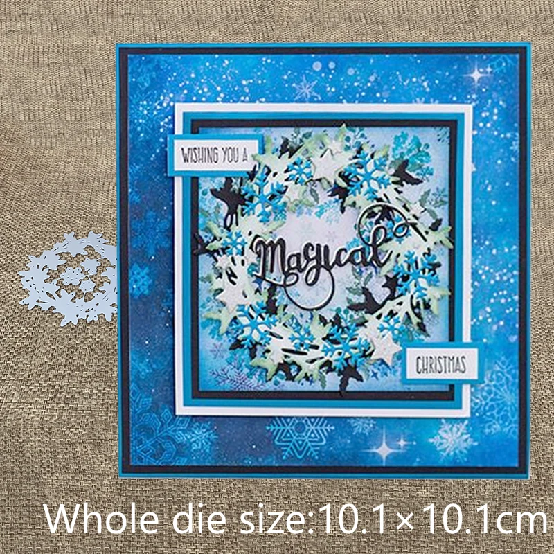 Новый дизайн металлическая высечка высечки снежинка звезда трава круглая