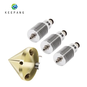 Kee Pang 3 in 1 Extruder Reprap Hotend V6 Heatsink Brass Diamond 3D Printer 3 in 1 Multi Nozzle Extruder for 1.75 0.4mm Filament