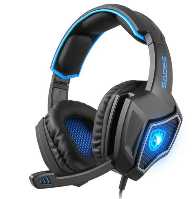Fone de Ouvido de Alta Fone de Ouvido com Luz Respiração com Fio para Computador Gaming Fidelidade Estéreo Gamer Computador