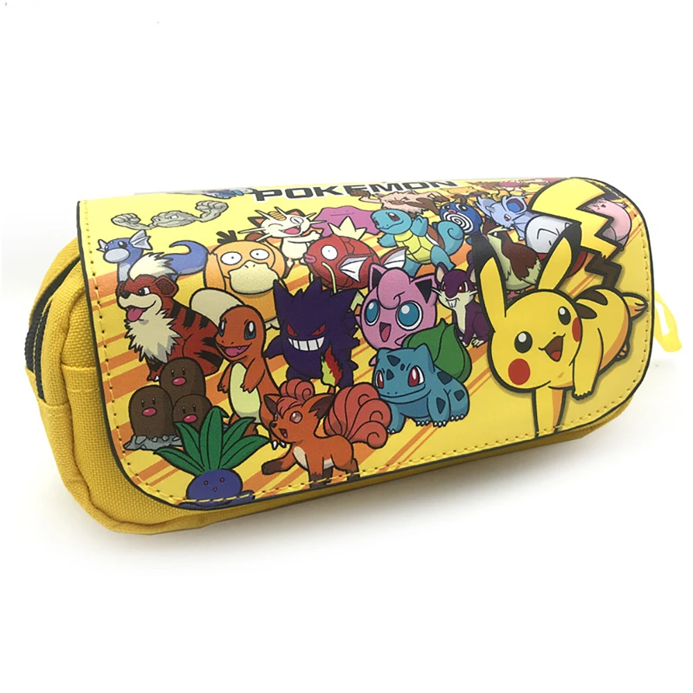 

Pencil Case School Cartoon Black Pen Bag Supplies Leather Stationery Box Birthday Party Gifts For Boys