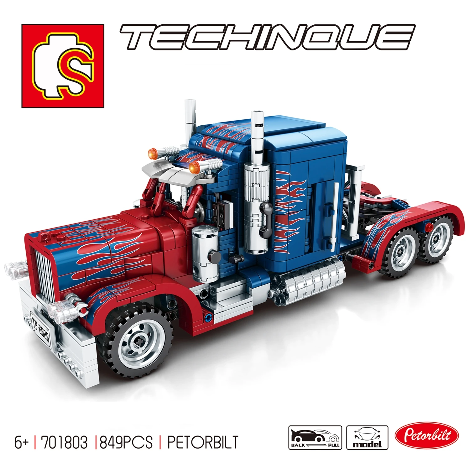 Конструктор Sembo 701803 совместимый высокотехнологичный Optimus Prime с грузовиками 389