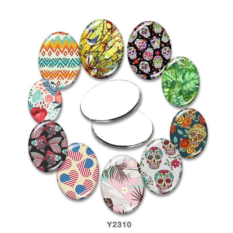 

plant Oval glass cabochon 13x18mm/18x25mm/30x40mm flat back Making findings TRY2310