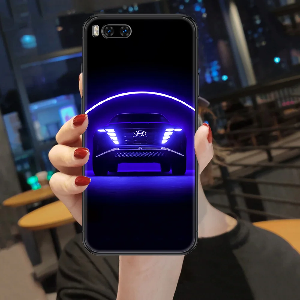 

Car hyundais Logo Phone case For Xiaomi Mi Max Note 3 A2 A3 8 9 9T 10 Lite Pro Ultra black luxury coque trend funda painting
