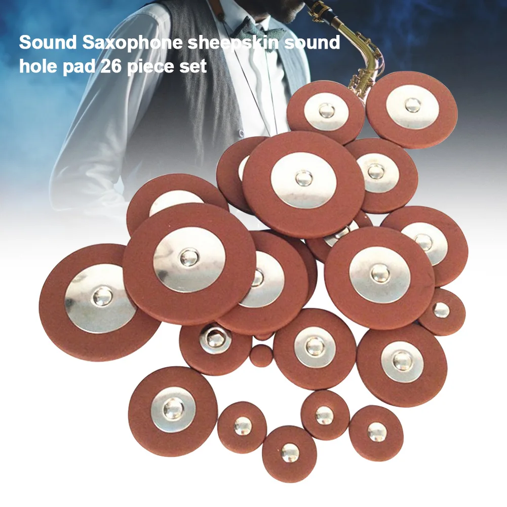 

25pcs/set Sax Pads Accessories Round Easy Install Master Beginner Sax Pads Home For Alto Saxophone Woodwind Instruments Durable