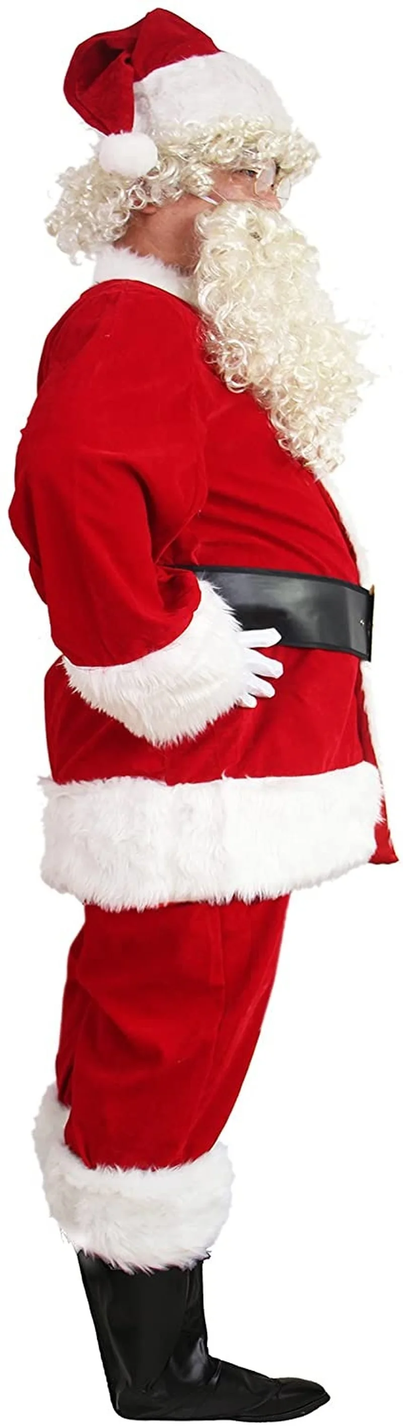Костюм Санта-Клауса 10 шт. плюшевый костюм для взрослых костюмы косплея пушистые