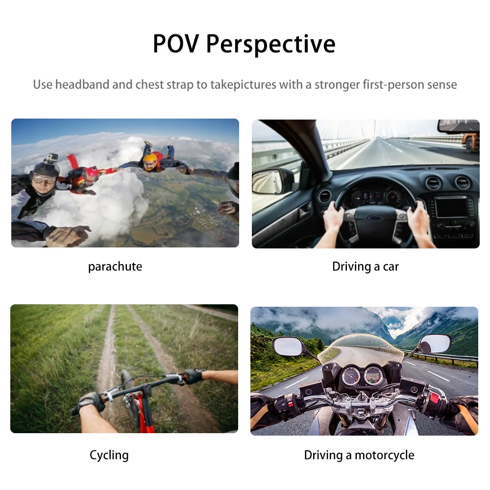 Hongdak регулируемый нагрудный головной ремень крепление для Go Pro GoPro Hero 10 9 8 7 Xiaomi Yi 4K