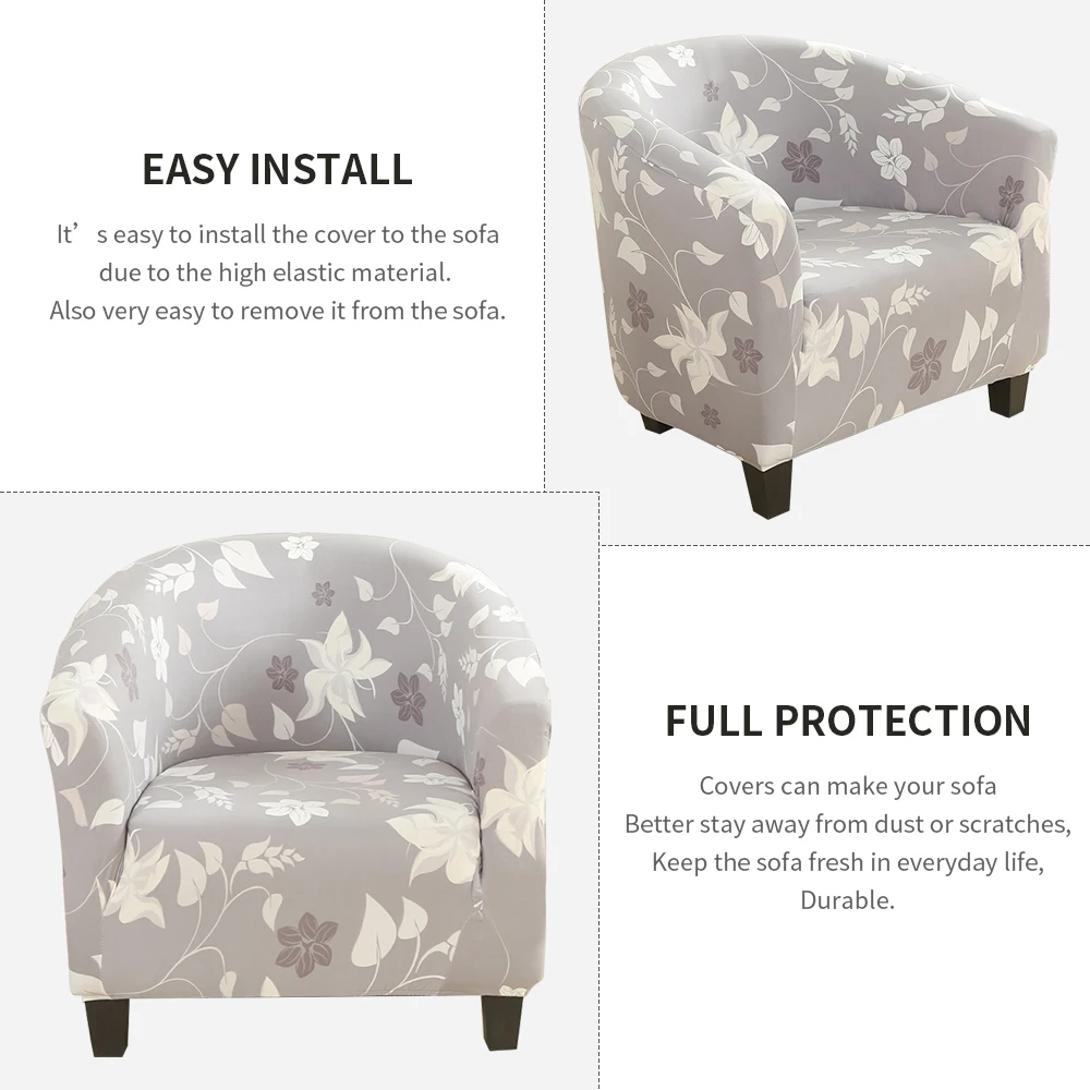 Растягивающиеся Чехлы для кресел диванов гостиной 1 сиденье чехлов одноместная