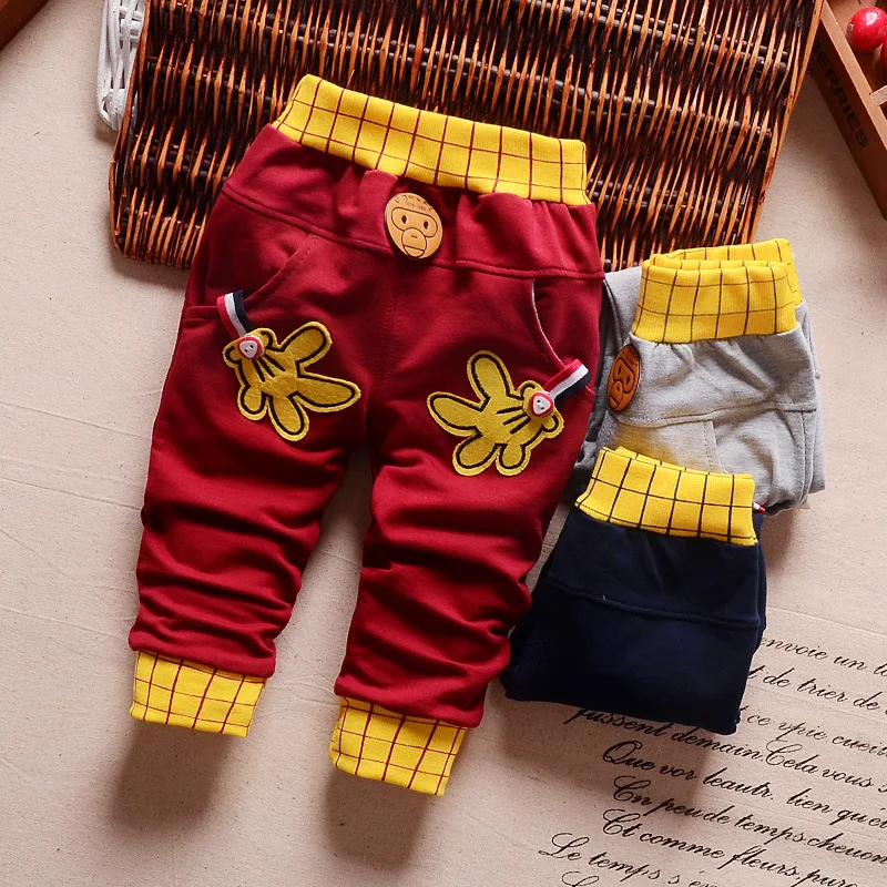 IENENS детские брюки для мальчиков повседневные длинные из хлопка с рисунком