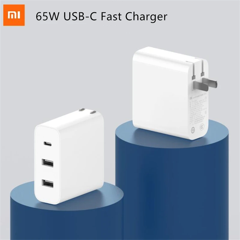 Зарядное устройство Xiaomi с 3 USB портами и поддержкой быстрой зарядки 65