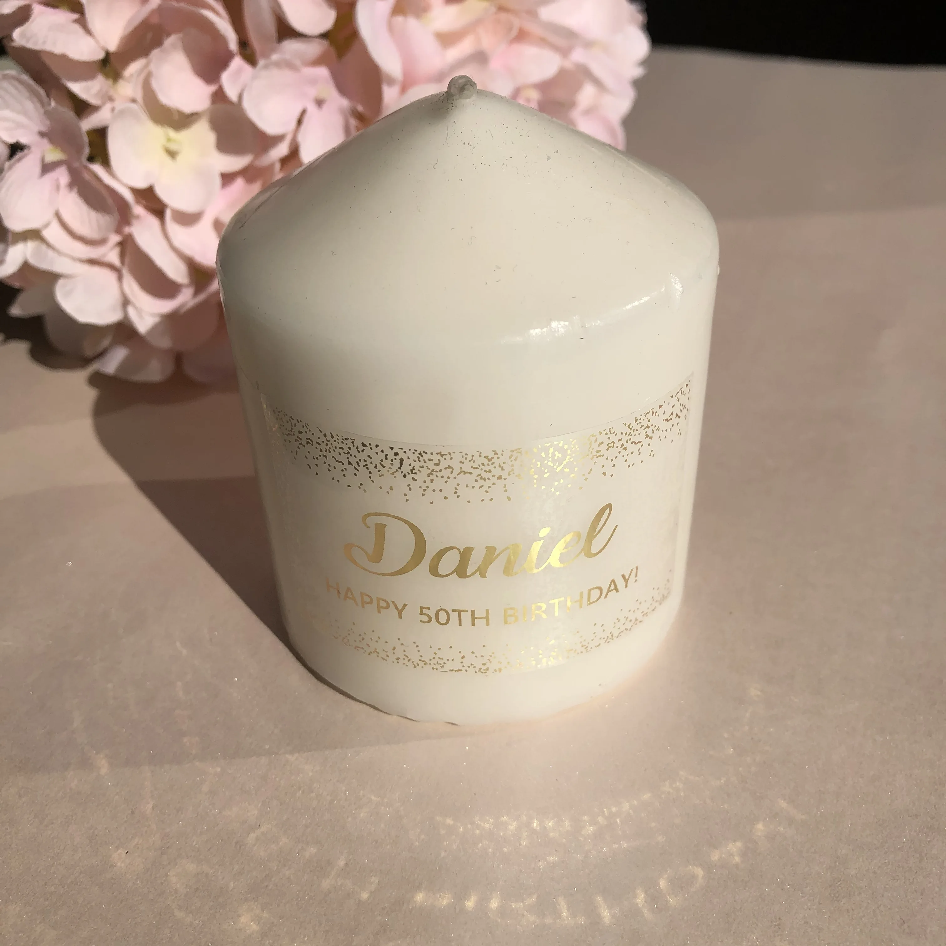 С 50 летним днем рождения Спасибо наклейки Золотой юбилей сувениры