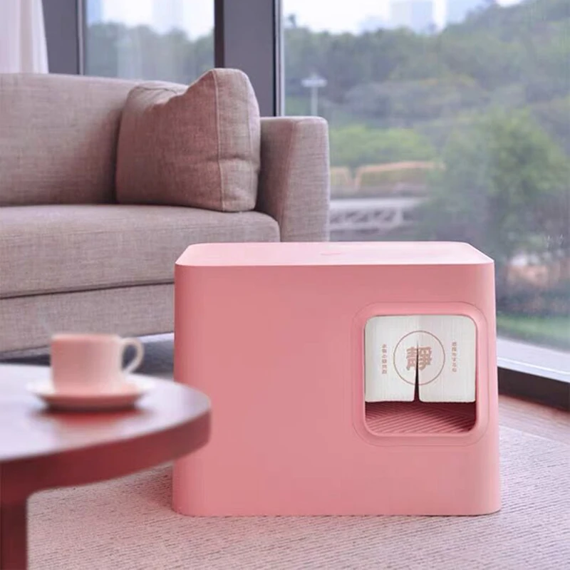 

Cover Cat Litter Box Cute Large Japanese Kitty Litter Box Cat Wc Low Entry House Set Color Square Arenero Gato Cat Bedpans MP50