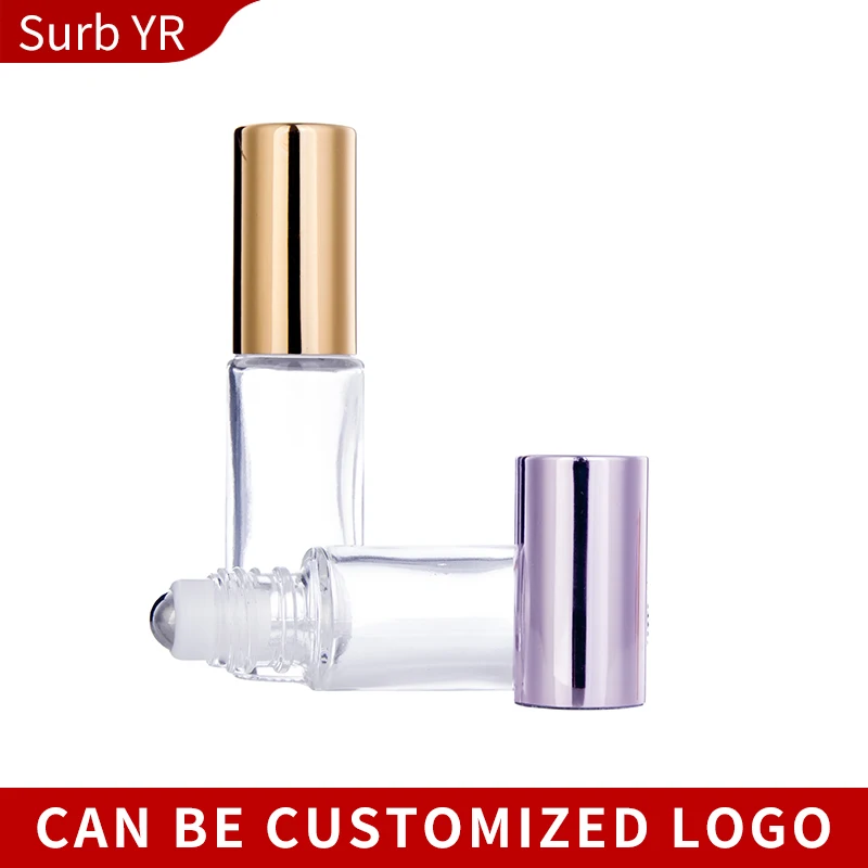 

100 Pieces/Lot 10ml New Style Hot Sell Portable Transparent Roll ball Perfume Bottle