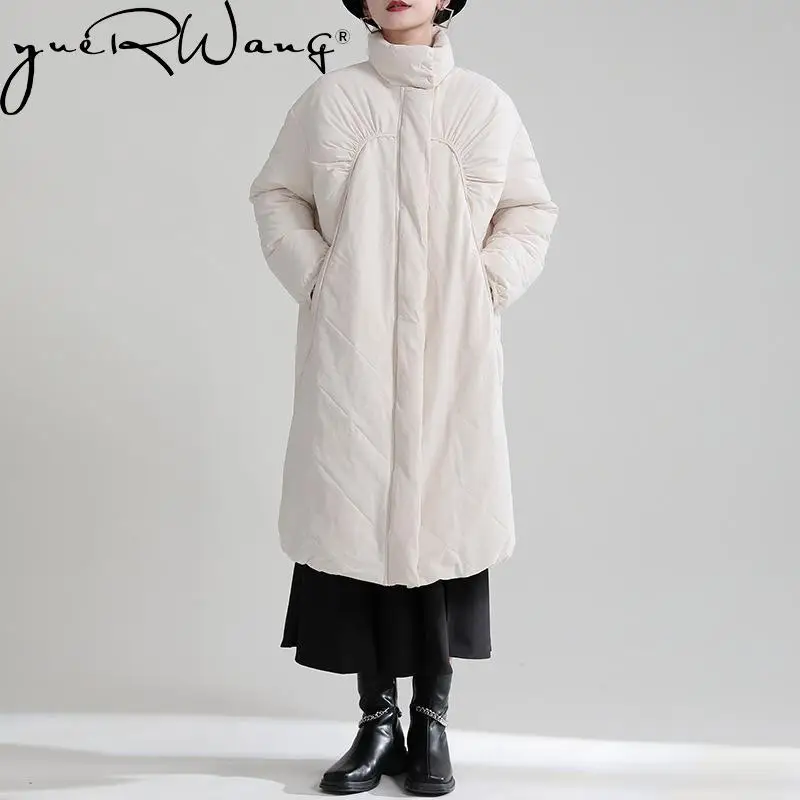 

Yuerwang Women Parka Solid Color Warm Lining Long Womens Winter Jackets And Coats Vintage Fashion Winter Overcoat 2021 New