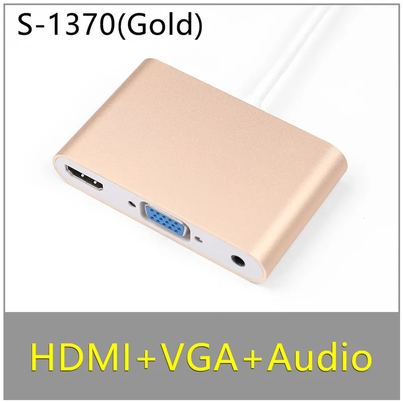 TC-1370-7 Type-C концентратор 3 USB 3,0 концентратор HDMI/VGA/RJ45 адаптер Thunderbolt 3 USB-C данных TF SD PD слот концентратор для Macbook Pro Air 13 15 16 - Цвет: TC-1370-7