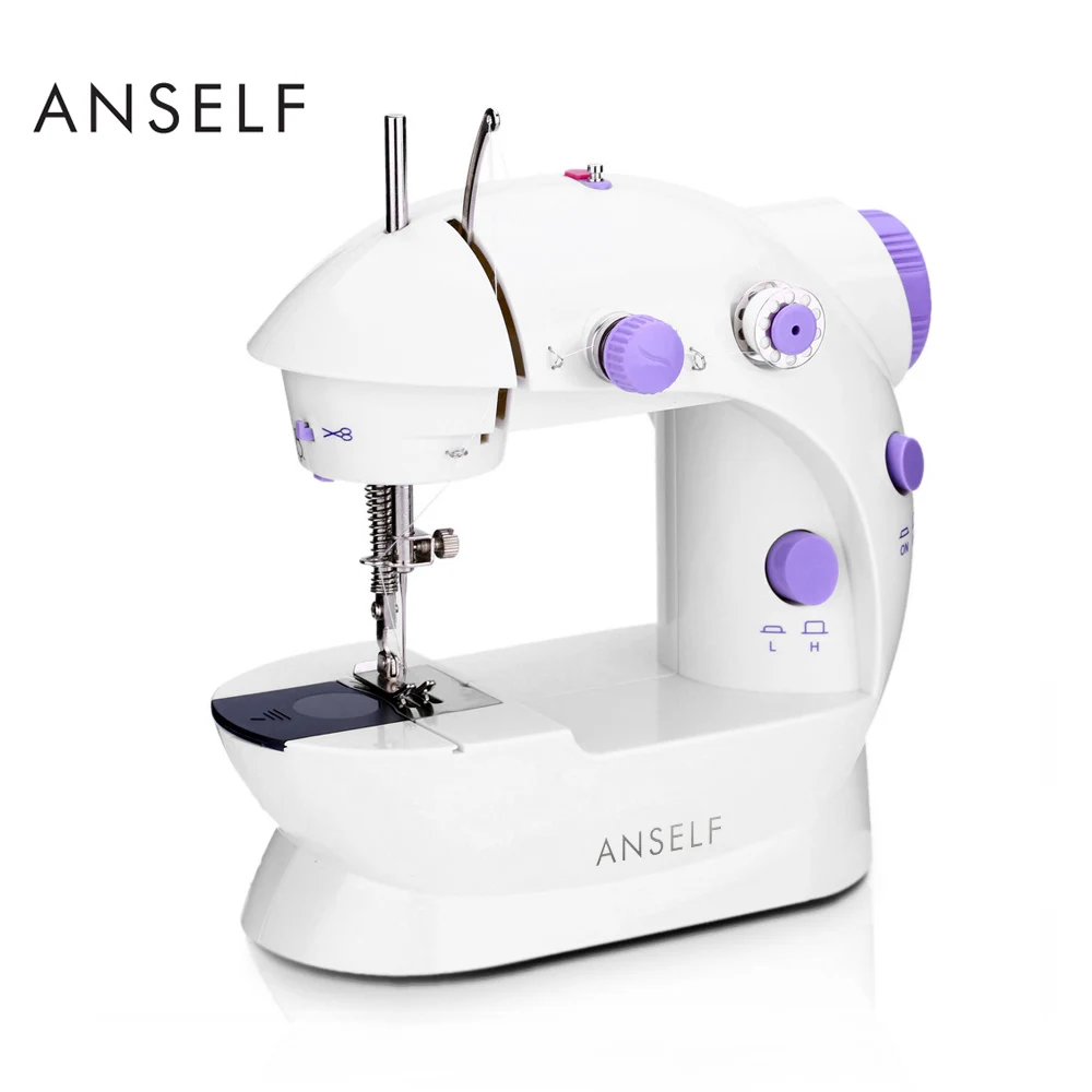 RU портативная мини швейная машина с ножкой двойная скорость нить ручная педаль