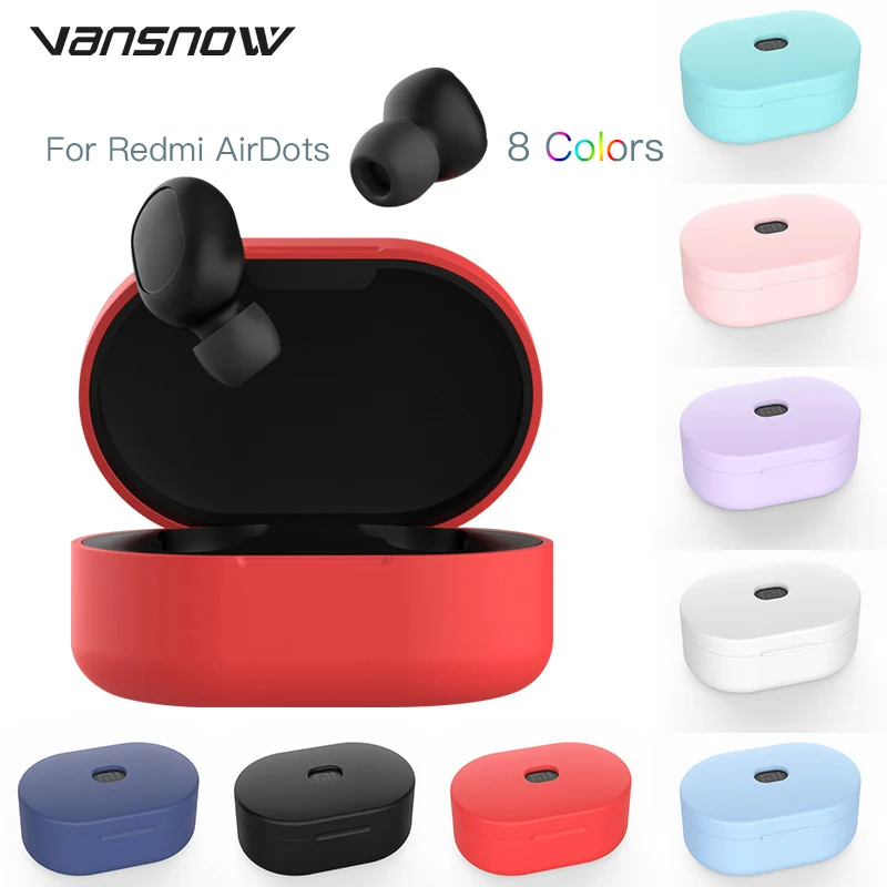 Силиконовый защитный чехол для наушников для Red mi Airdots чехол/Глобальная версия Red mi Airdots "mi True wireless Earbuds Basic
